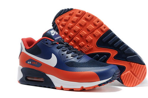 Nike Air Max 90 Hyp Prm Men Blue Red Running Shoes Cheap